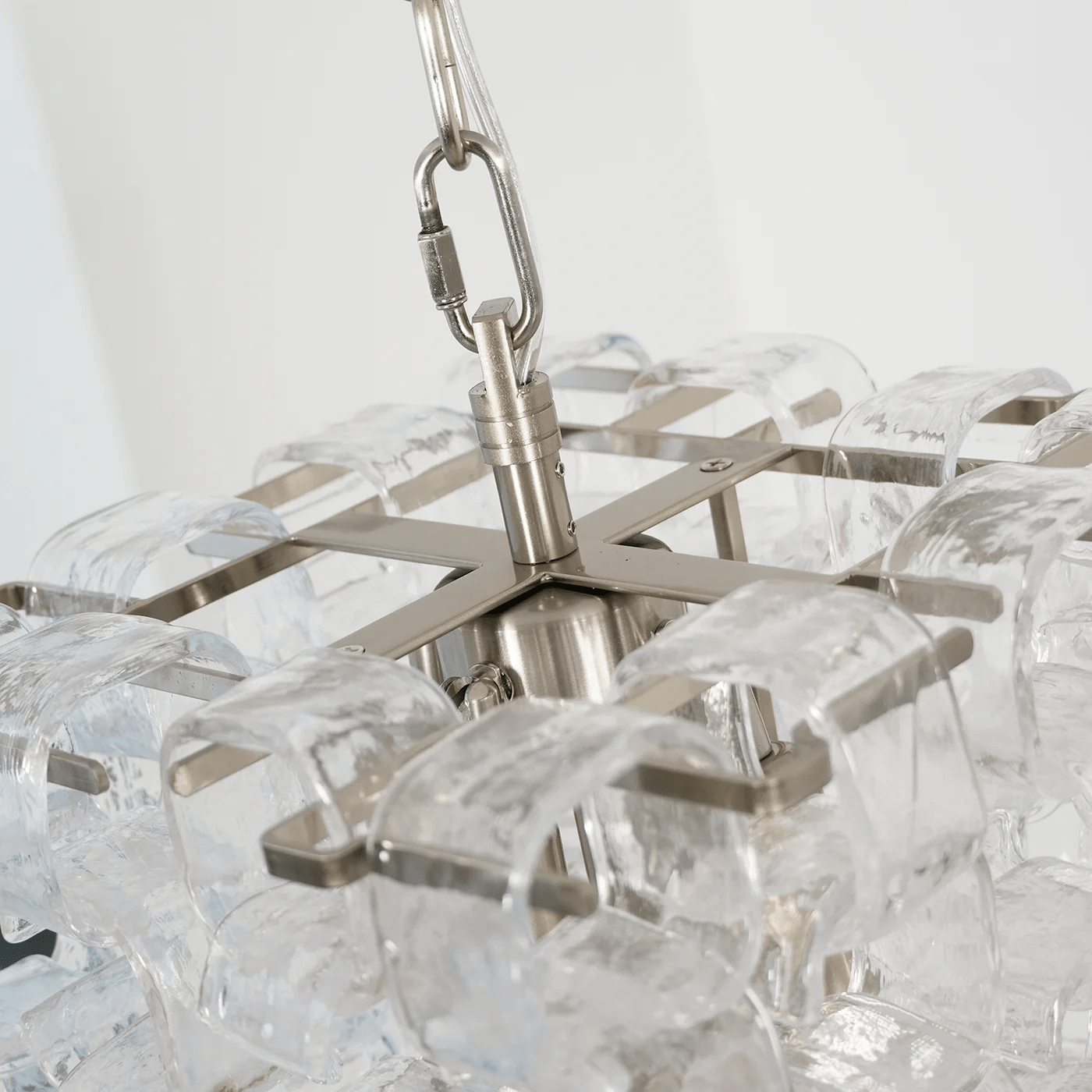 Aurora Chandelier Murano Glass Interlocking Geometric