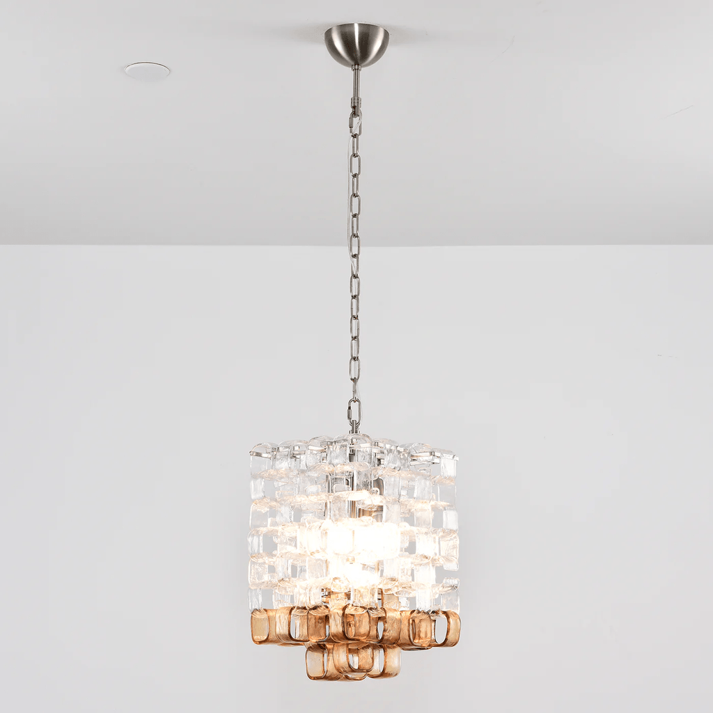 Aurora Chandelier Murano Glass Interlocking Geometric