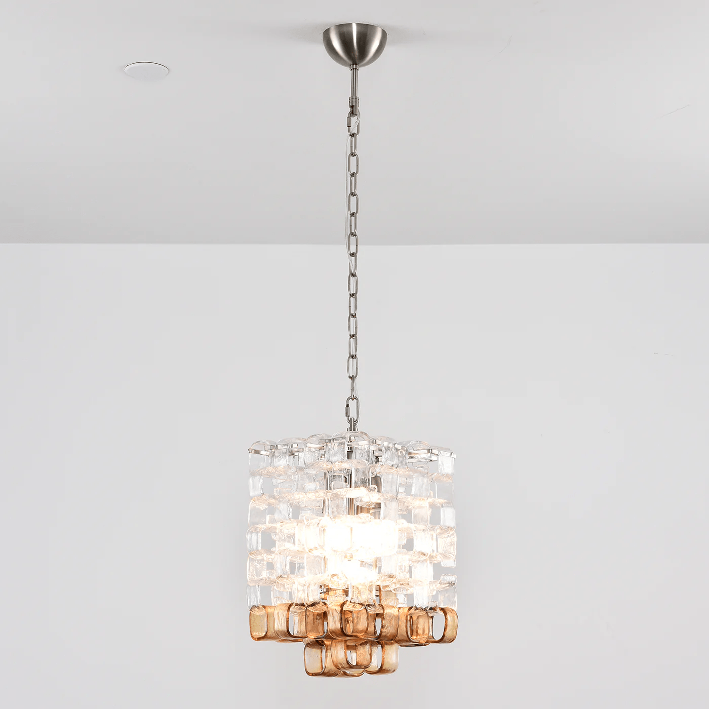 Aurora Chandelier Murano Glass Interlocking Geometric