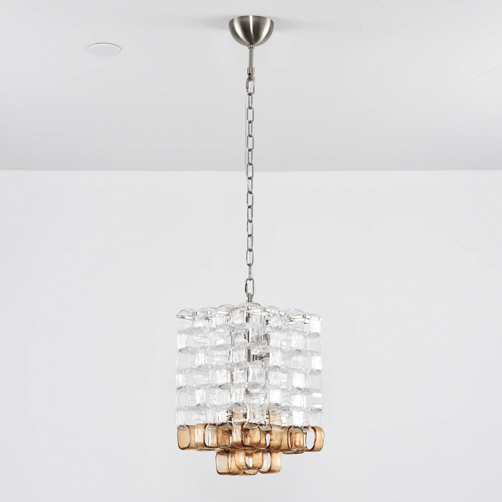 Aurora Chandelier Murano Glass Interlocking Geometric