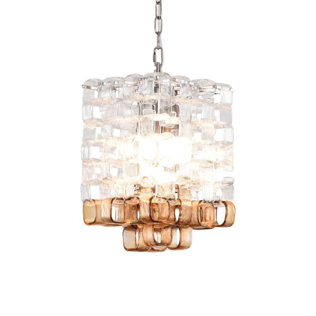 Aurora Chandelier Murano Glass Interlocking Geometric
