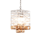 Aurora Chandelier Murano Glass Interlocking Geometric