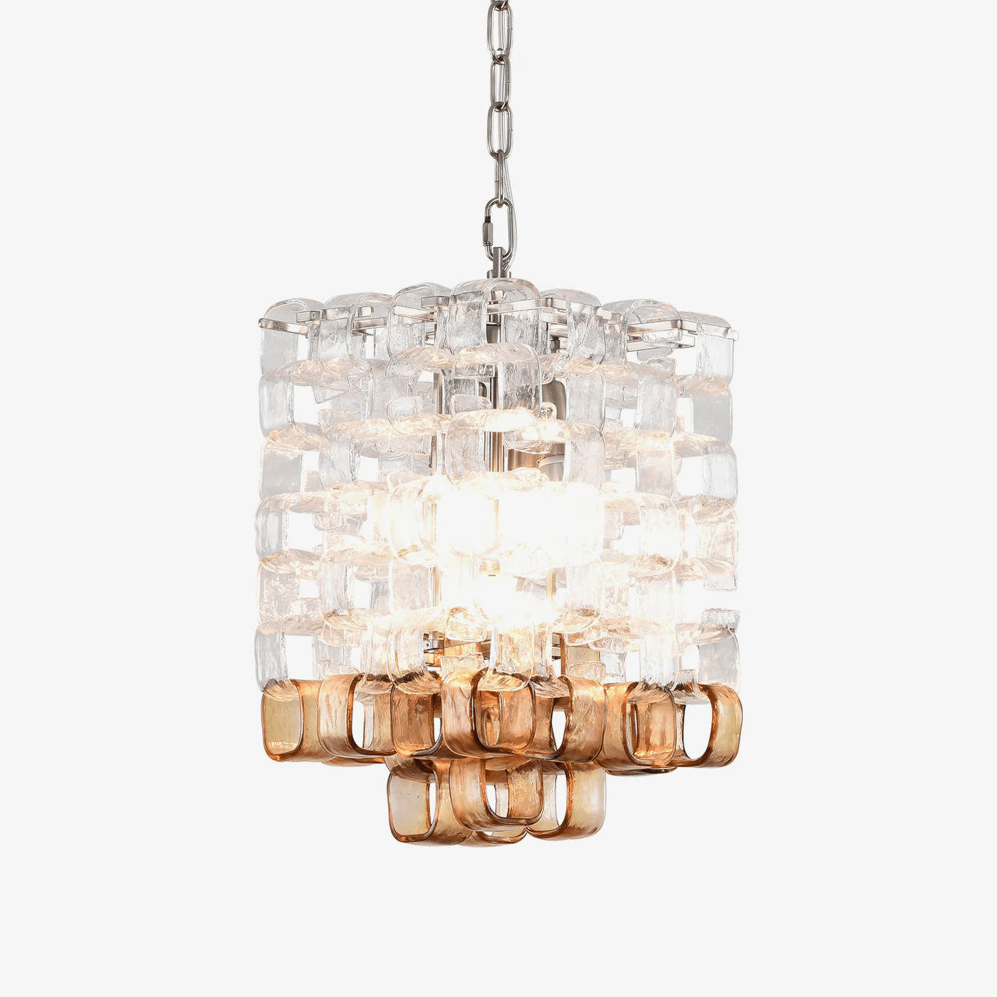 Aurora Chandelier Murano Glass Interlocking Geometric