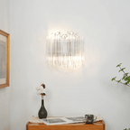 Aurora Wall Lamp Clear Murano Glass Tube Cascade