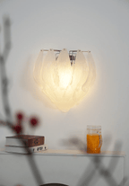 Aurora Wall Lamp Murano Glass Petal Frosted Cascading