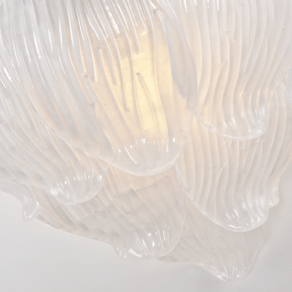 Aurora Wall Lamp Murano Glass Petal Frosted Cascading
