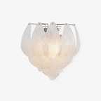 Aurora Wall Lamp Murano Glass Petal Frosted Cascading