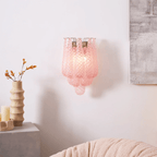 Aurora Wall Lamp Pink Teardrop Glass Floral Artistic