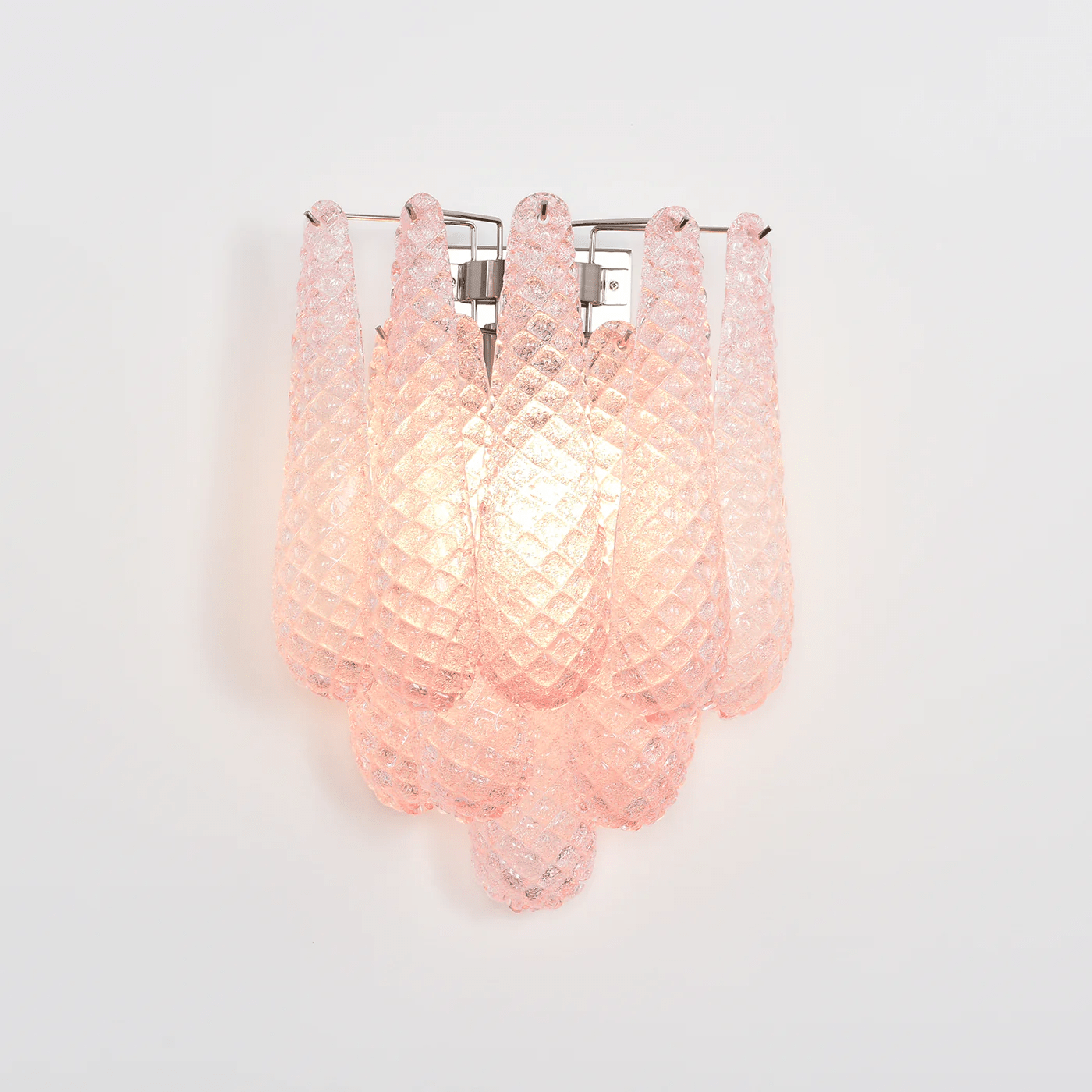 Aurora Wall Lamp Pink Teardrop Glass Floral Artistic