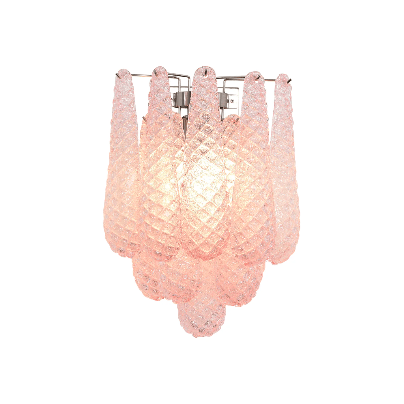 Aurora Wall Lamp Pink Teardrop Glass Floral Artistic