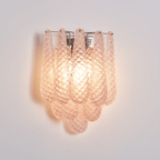 Aurora Wall Lamp Pink Teardrop Glass Floral Artistic