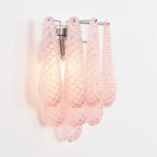 Aurora Wall Lamp Pink Teardrop Glass Floral Artistic