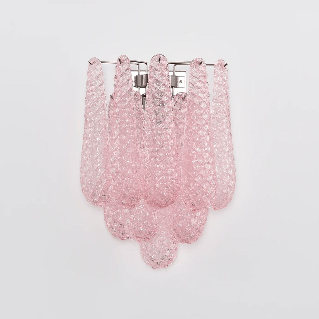 Aurora Wall Lamp Pink Teardrop Glass Floral Artistic