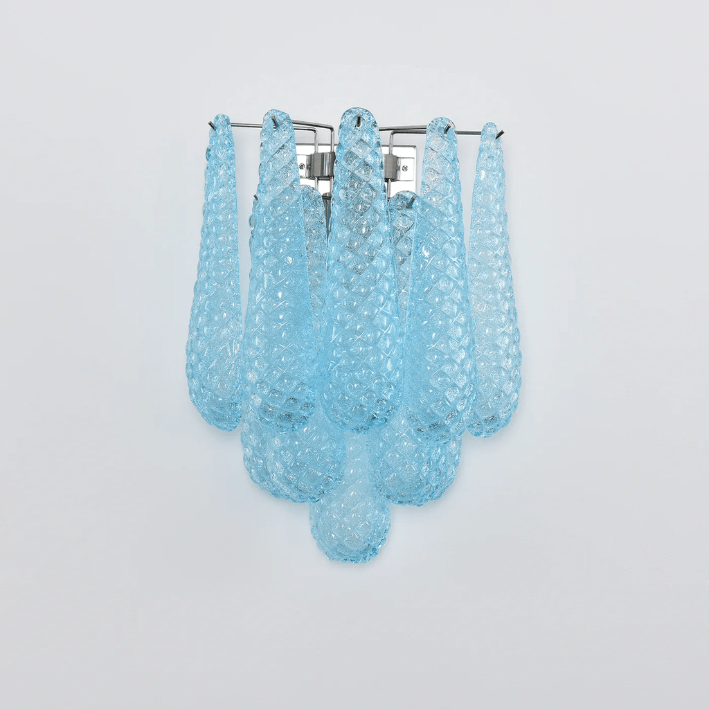 Aurora Wall Lamp Pink Teardrop Glass Floral Artistic