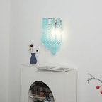 Aurora Wall Lamp Pink Teardrop Glass Floral Artistic