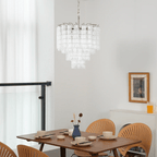 Aurora Chandelier Murano Glass Tiered Cascading Waves