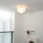 Aurora Ceiling Lamp Murano Petal Hand-Blown Glass Flushmount