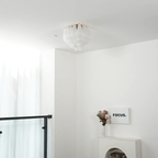 Aurora Ceiling Lamp Murano Petal Hand-Blown Glass Flushmount