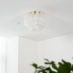 Aurora Ceiling Lamp Murano Petal Hand-Blown Glass Flushmount