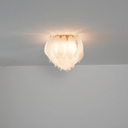 Aurora Ceiling Lamp Murano Petal Hand-Blown Glass Flushmount