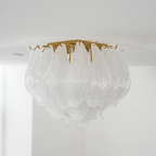Aurora Ceiling Lamp Murano Petal Hand-Blown Glass Flushmount