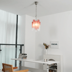 Aurora Chandelier Pink Gradient Murano Glass