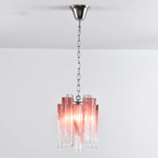 Aurora Chandelier Pink Gradient Murano Glass