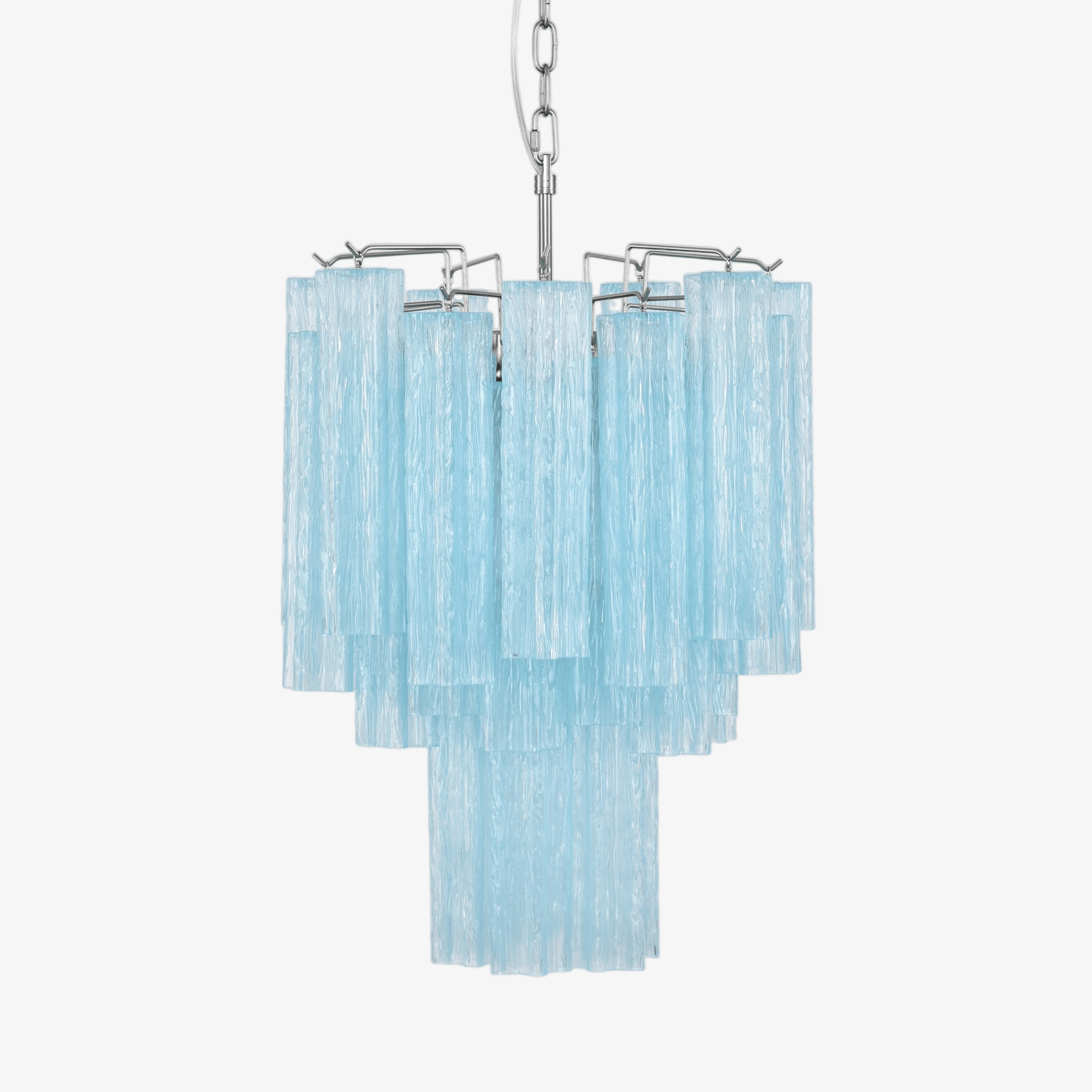 Aurora Chandelier Azzura Murano Glass Tube Coastal