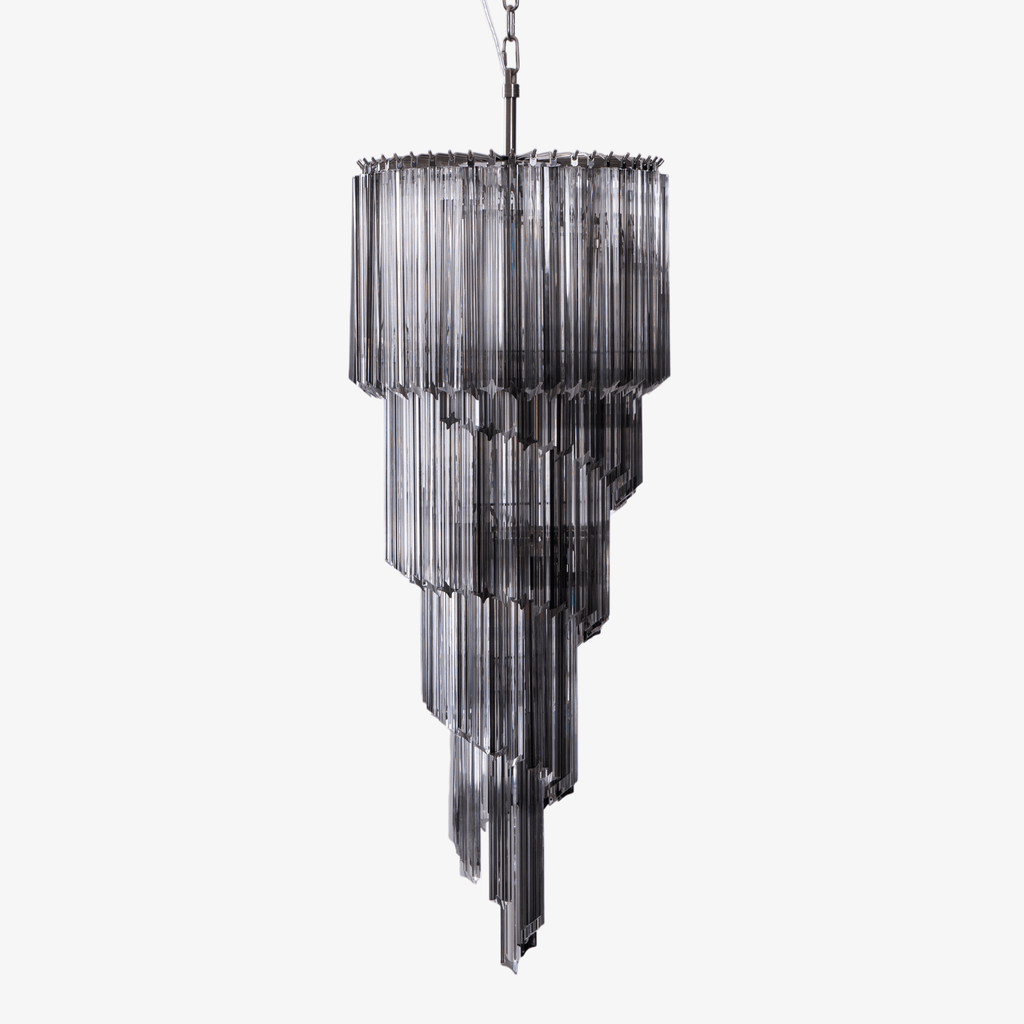 Aurora Chandelier Smoked Glass Spiral