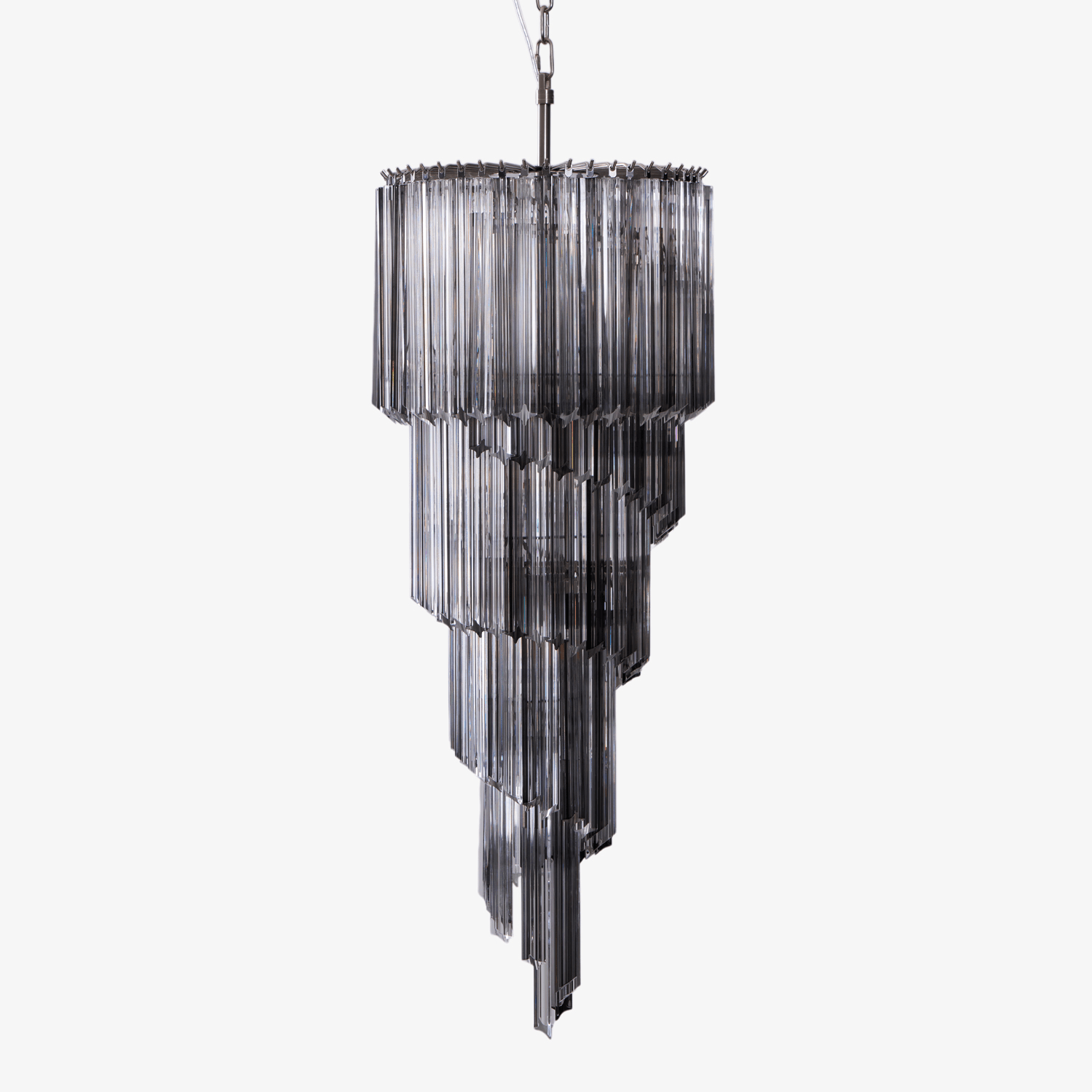 Aurora Chandelier Smoked Glass Spiral