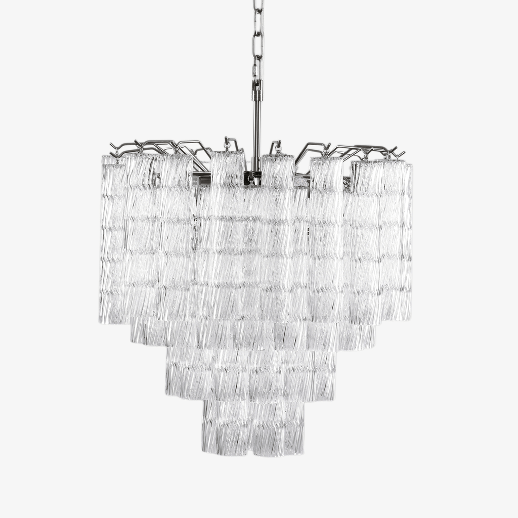 Aurora Chandelier Murano Glass Tiered Cascading Waves