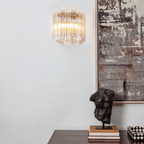 Aurora Wall Lamp Clear Murano Glass Tube Cascade