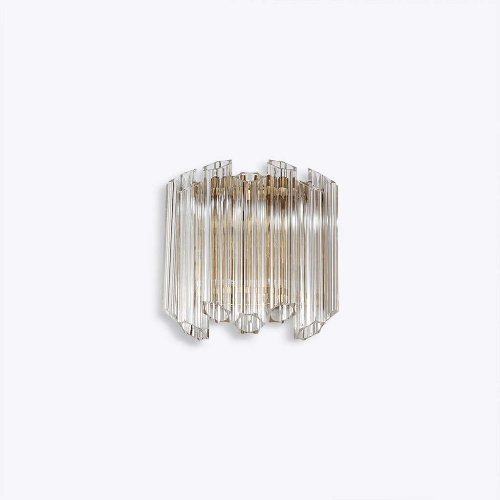 Aurora Wall Lamp Clear Murano Glass Tube Cascade