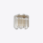 Aurora Wall Lamp Clear Murano Glass Tube Cascade