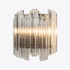 Aurora Wall Lamp Clear Murano Glass Tube Cascade