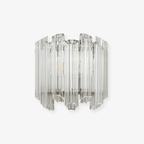 Aurora Wall Lamp Clear Murano Glass Tube Cascade