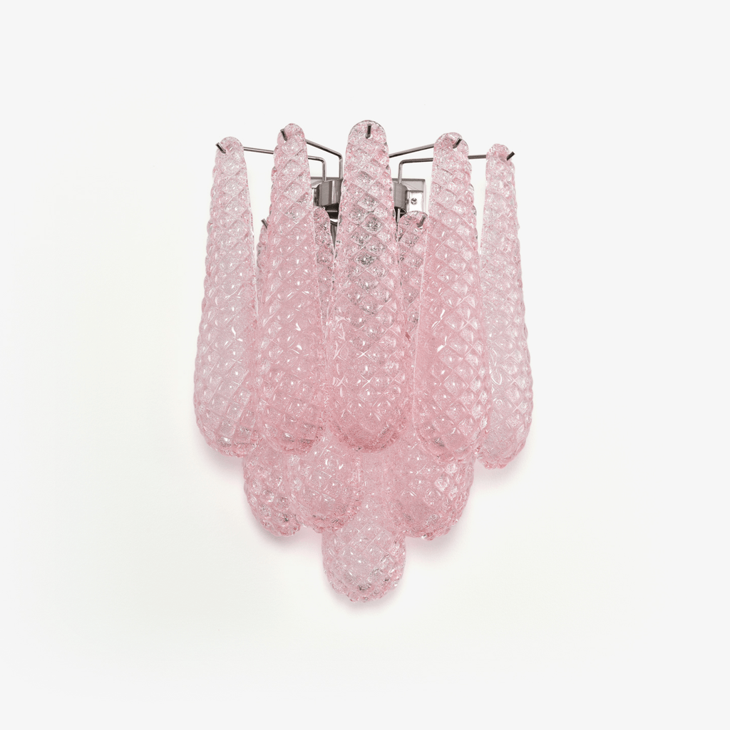 Aurora Wall Lamp Pink Teardrop Glass Floral Artistic