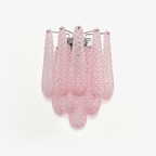 Aurora Wall Lamp Pink Teardrop Glass Floral Artistic