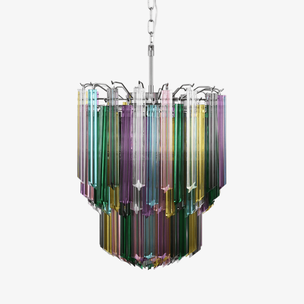 Aurora Chandelier Murano Glass Colorful Prism