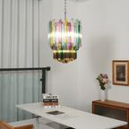 Aurora Chandelier Murano Glass Colorful Prism