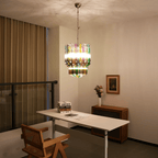 Aurora Chandelier Murano Glass Colorful Prism