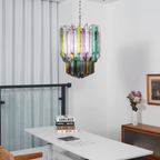 Aurora Chandelier Murano Glass Colorful Prism