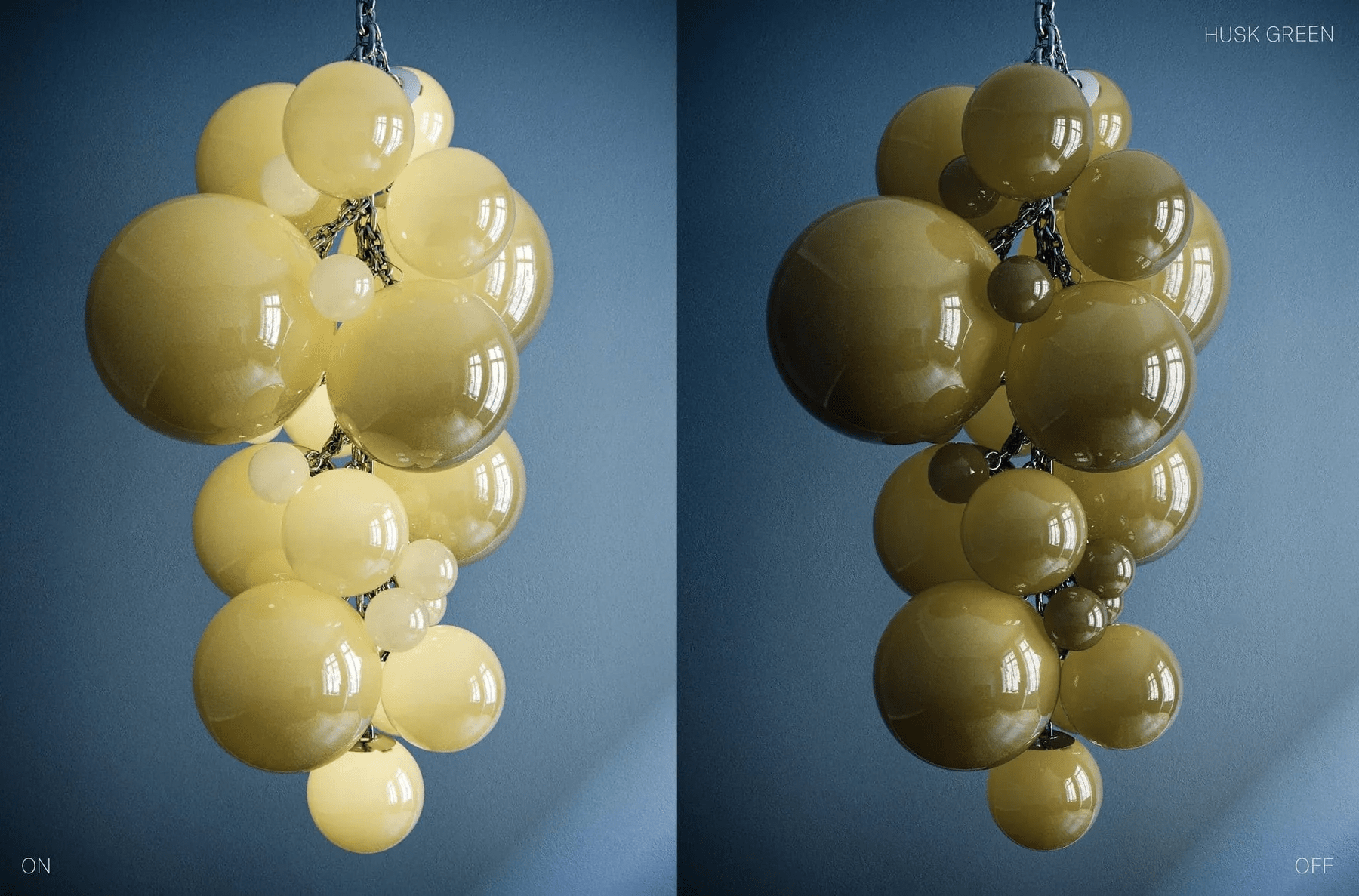 Aurora Chandelier Murano Glass Grape Cluster Art Deco