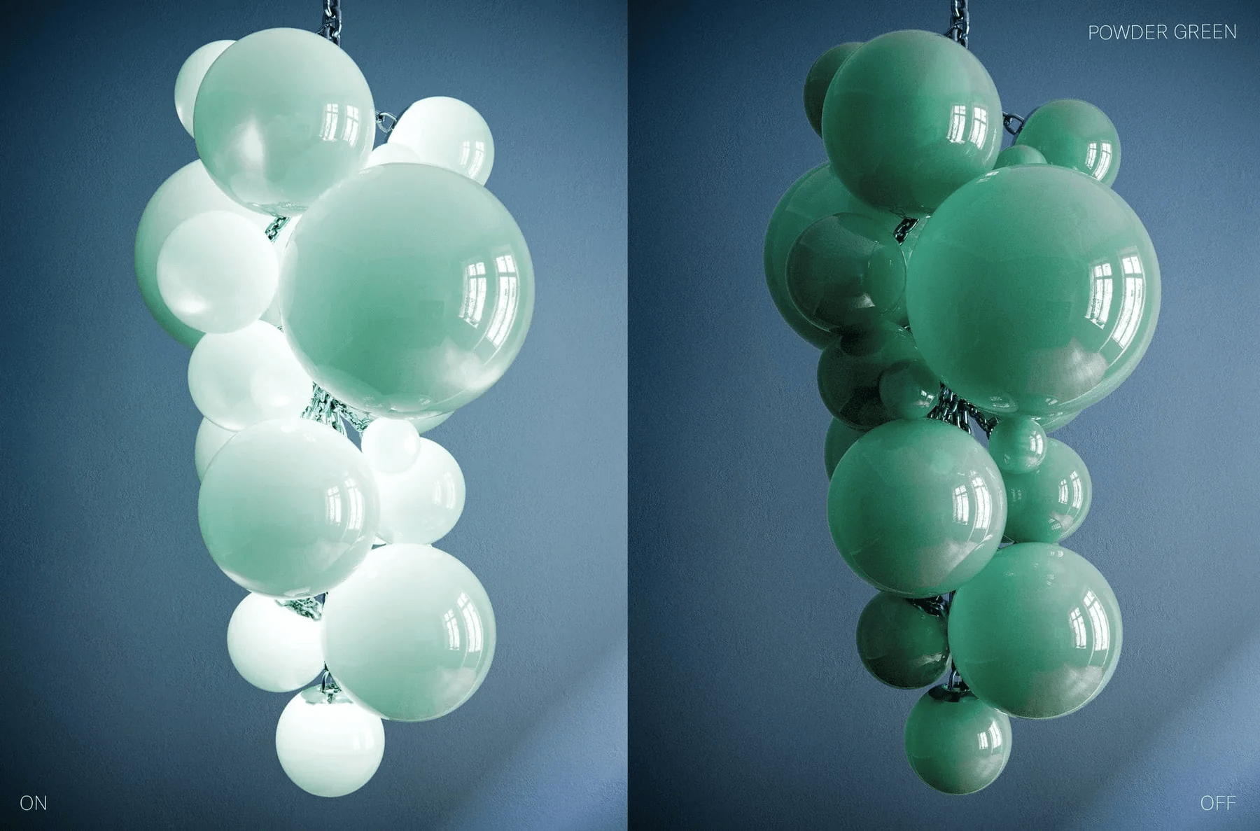 Aurora Chandelier Murano Glass Grape Cluster Art Deco