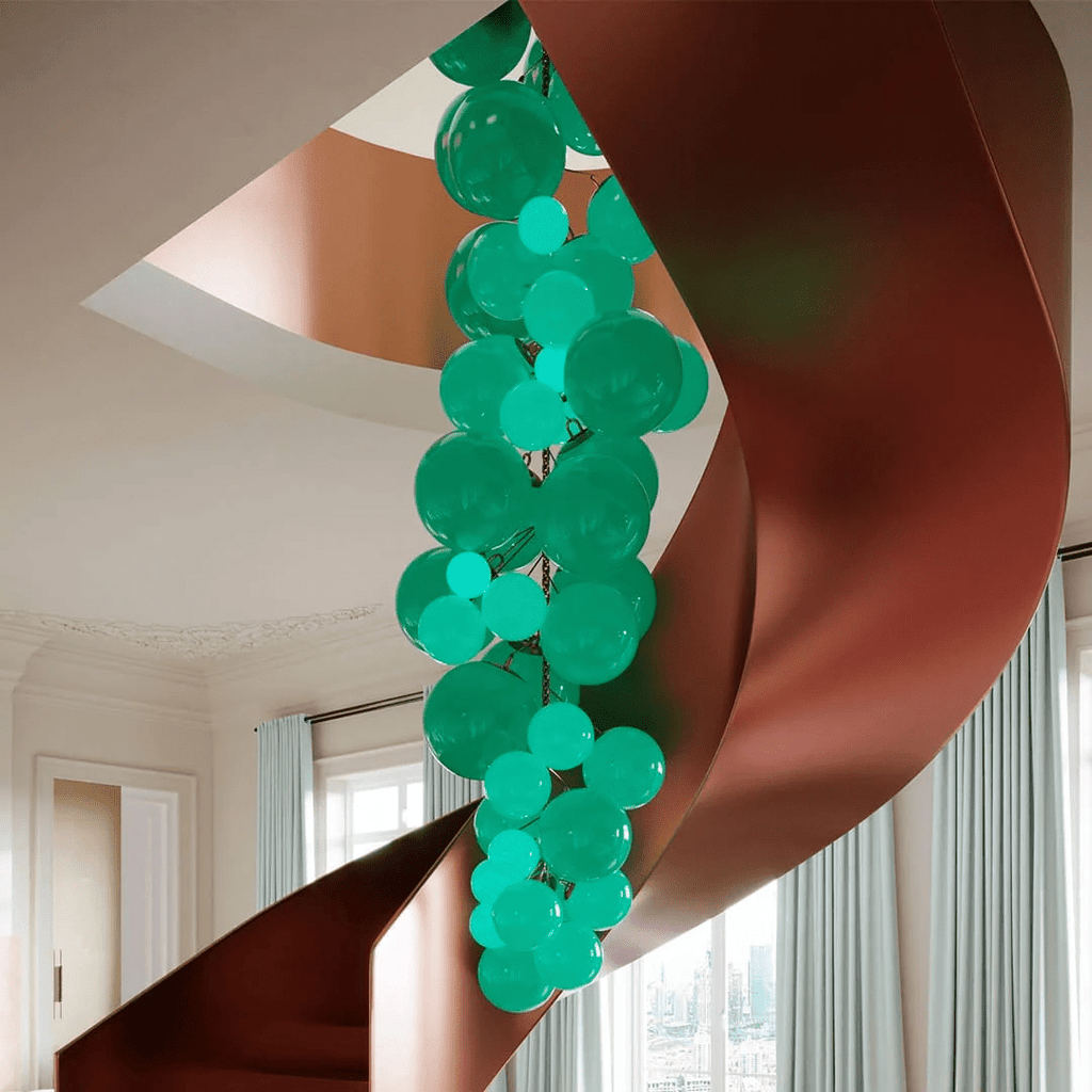 Aurora Chandelier Murano Glass Grape Cluster Art Deco