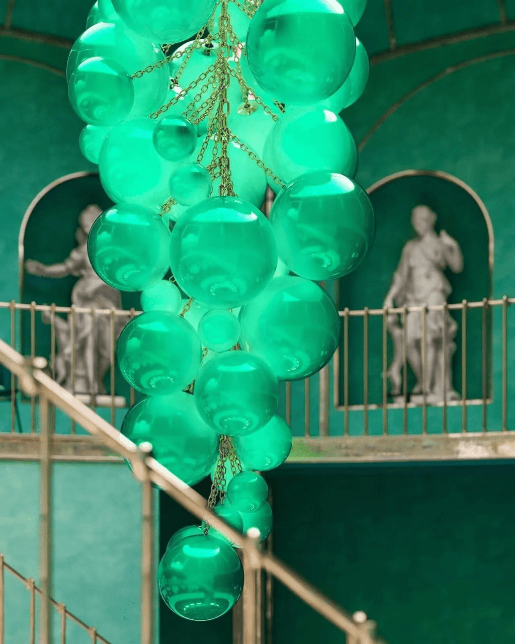Aurora Chandelier Murano Glass Grape Cluster Art Deco