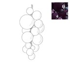 Aurora Chandelier Murano Glass Grape Cluster Art Deco