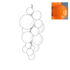 Aurora Chandelier Murano Glass Grape Cluster Art Deco