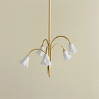 Aurora Chandelier Blossom Petal Glass Arms