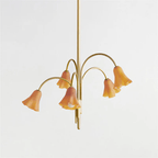 Aurora Chandelier Blossom Petal Glass Arms
